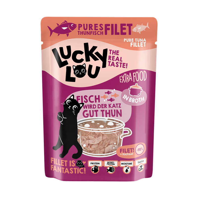 Lucky Lou Extra Food Thunfischfilet in Sud 70g Pouchbeutel