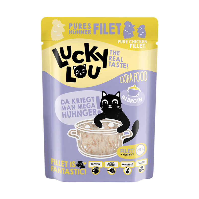 Lucky Lou Extra Food Hühnerfilet in Sud 70g Pouchbeutel