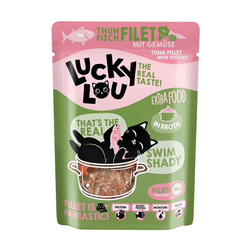 Lucky Lou Extra Food Thunfisch mit Gemüse in Sud 70g Pouchbeutel