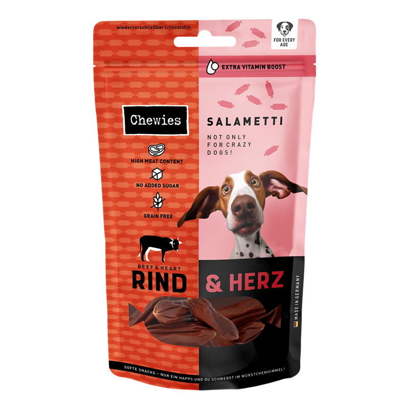Chewies Salametti Rind mit Herz 200g
