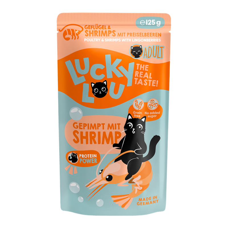 Lucky Lou Lifestage Adult Geflügel & Schrimps 125g