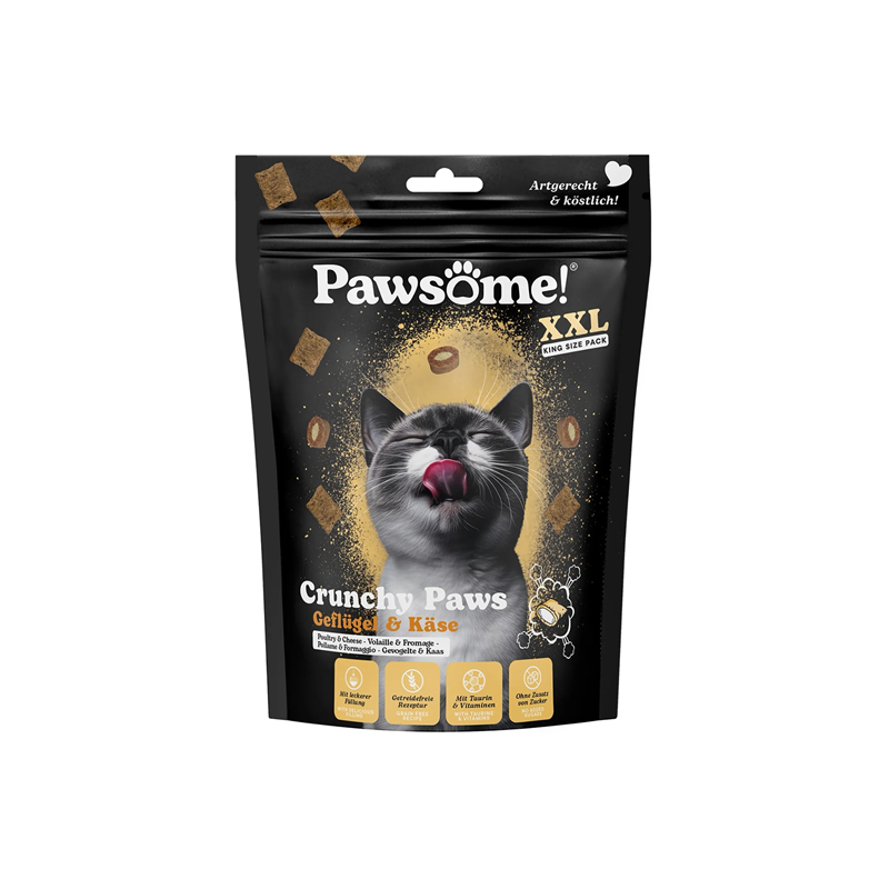 Pawsome! Crunchy Paws Geflügel & Käse 150g