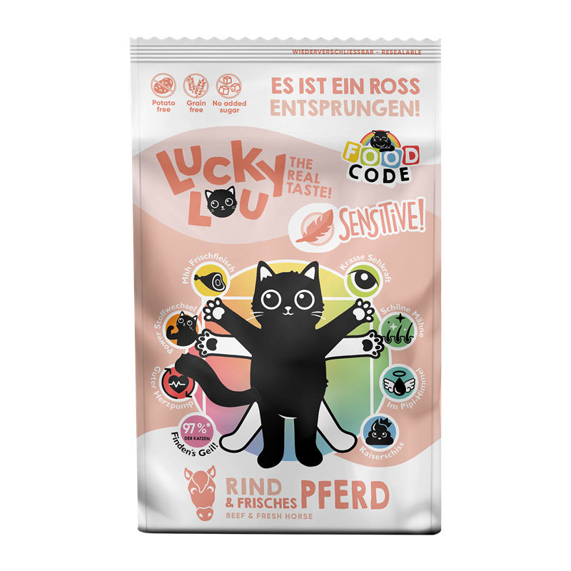 Lucky Lou Food Code Sensitive Adult Rind & Pferd 750 g