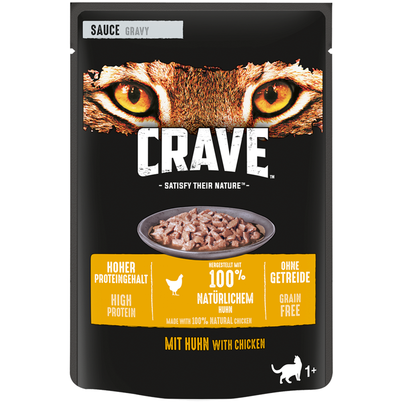 Crave Cat Portionsbeutel Sauce mit Huhn 85 g