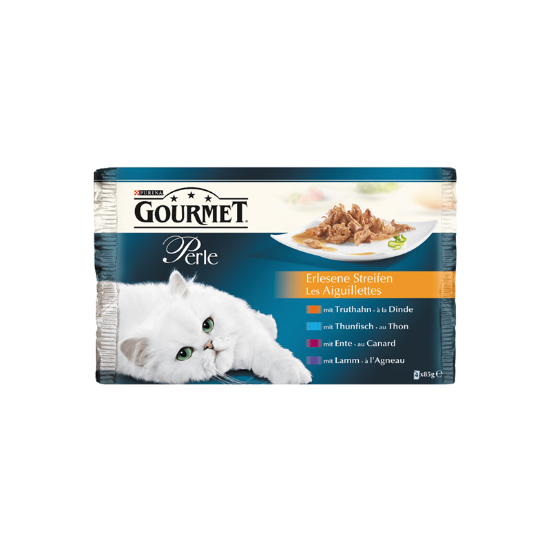 Gourmet Portionsbeutel Multipack Perle (Truthahn,Ente,Lamm,Thunfisch)4 x 85g