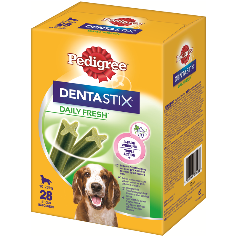 Pedigree Denta Stix Daily Fresh MP mittelgroße. Hunde 28 Stück
