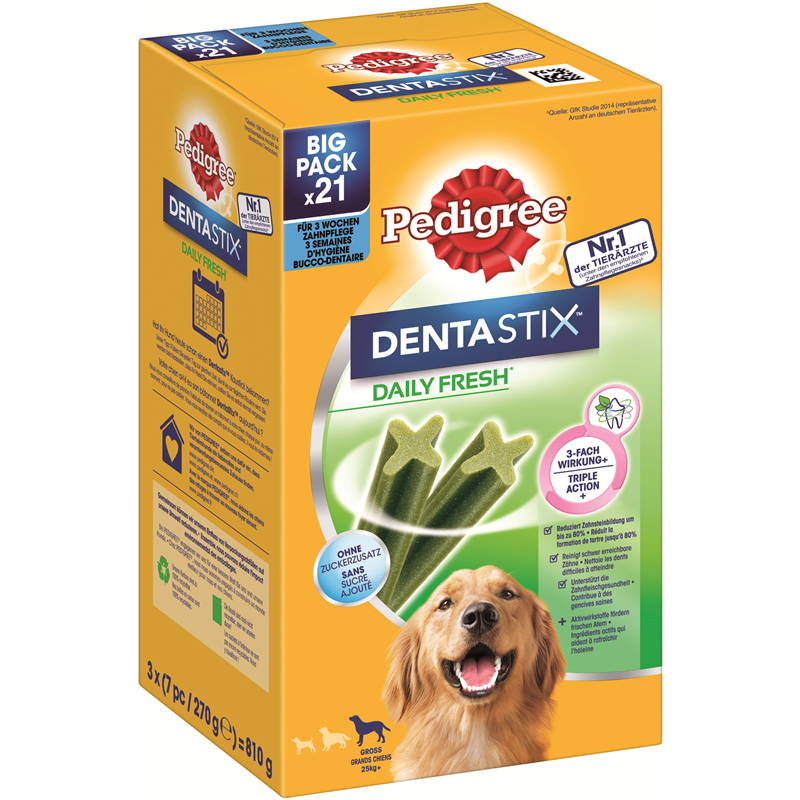 Pedigree Denta Stix Daily Fresh MP große Hunde 21 Stück