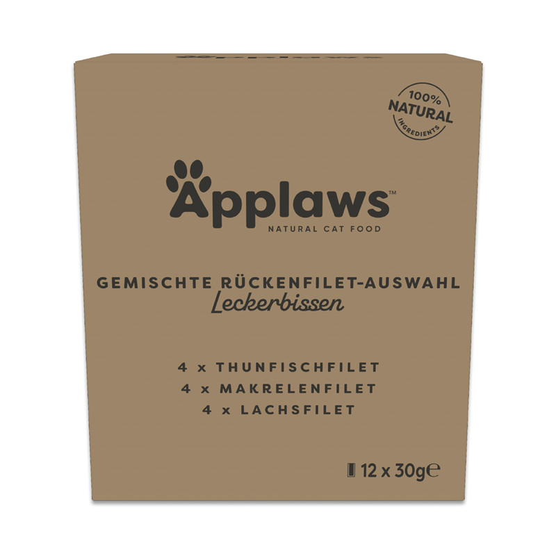 Applaws Cat Snack Multipack Filet Selection 12 x 30g