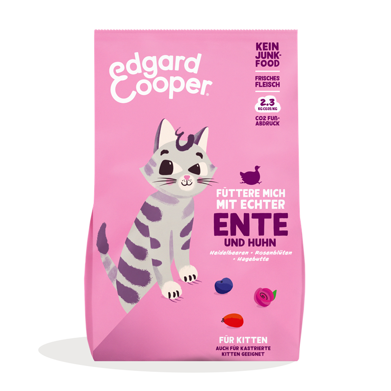 Edgard & Cooper Trockenfutter Kitten frische Freilaufente und frisches Freilaufhuhn mit Blaubeeren,