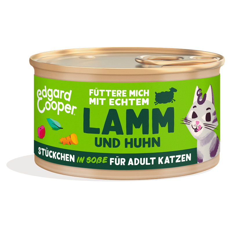 Edgard & Cooper Stückchen in Soße Adult Lamm und Freilandhuhn mit Cranberrys, Salbei und Kurkuma 85g