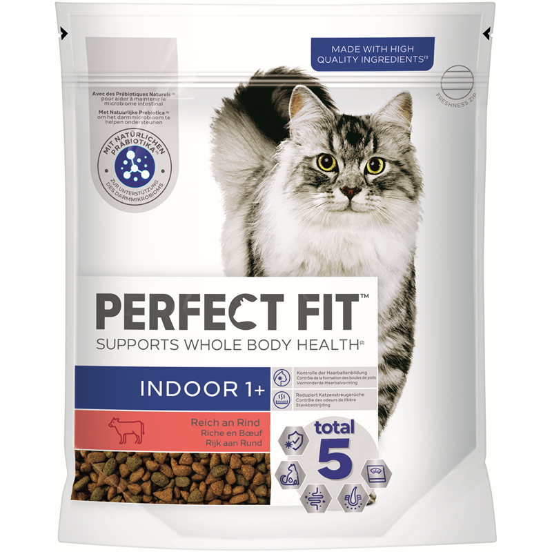 Perfect Fit Cat Indoor mit Rind 750g