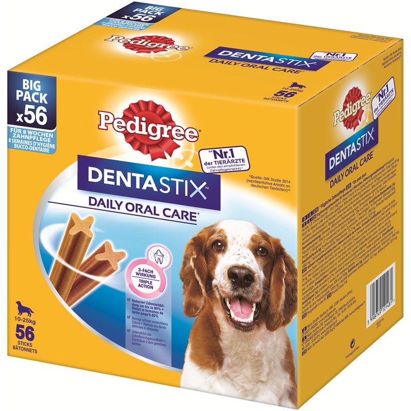 Pedigree Denta Stix Daily Oral Care MP mittelgroße Hunde 56 St.