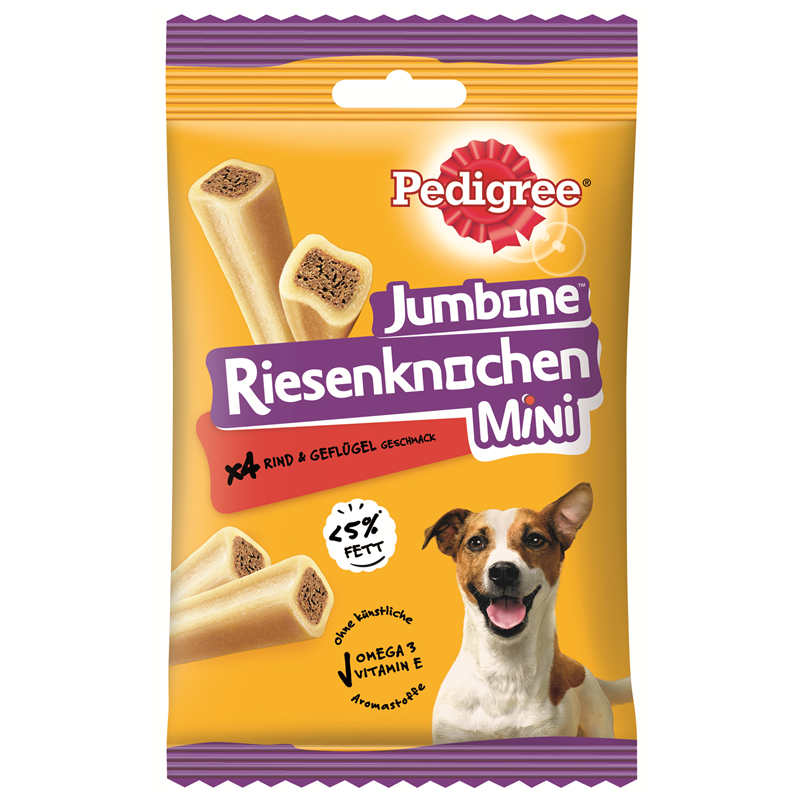 Pedigree Snack Riesenknochen Mini mit Rind und Geflügelgeschmack 160 g