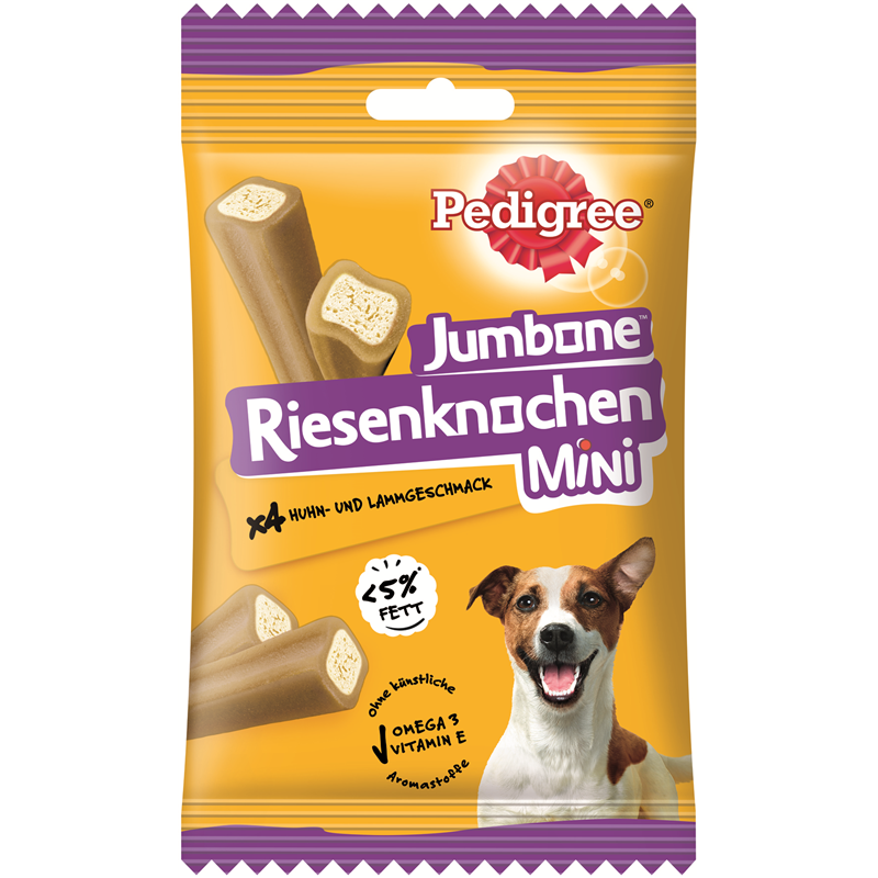 Pedigree Snack Riesenknochen Mini mit Huhn und Lammgeschmack 160g