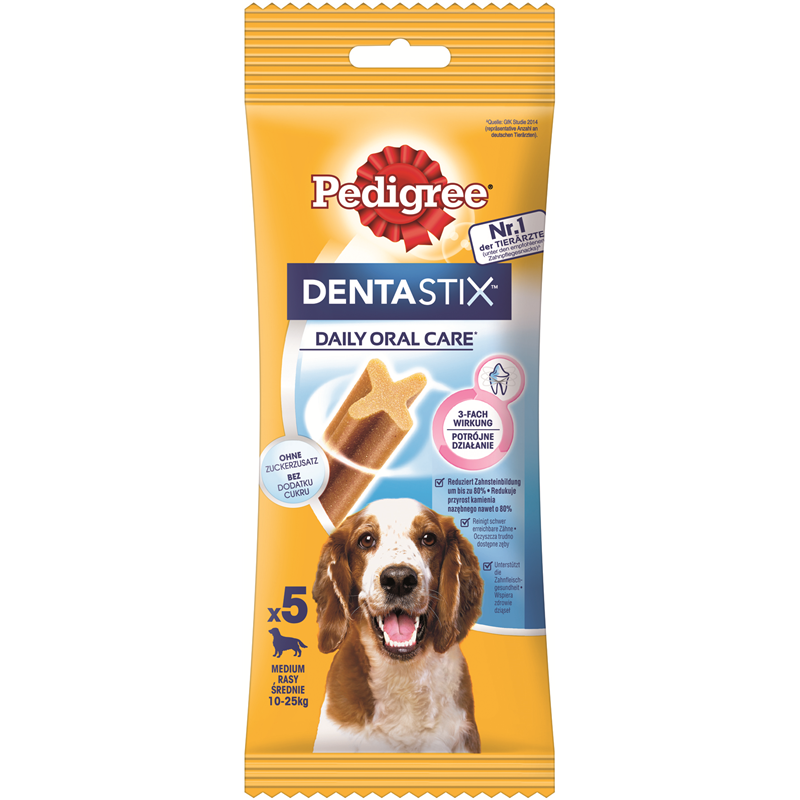 Pedigree Dentastix Multipack für mittelgroße Hunde 5 Stück
