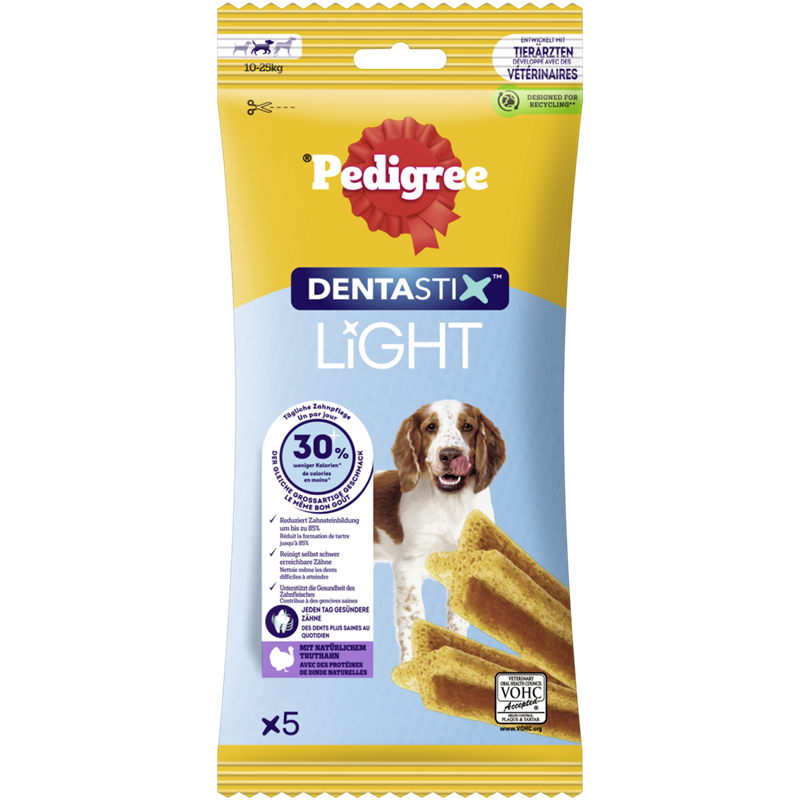 Pedigree Dentastix lightfür mittelgroße Hunde 5 Stück
