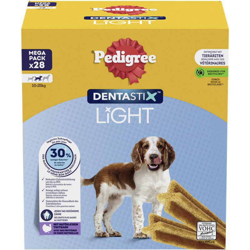 Pedigree Dentastix lightMultipack für mittelgroße Hunde 28 Stück