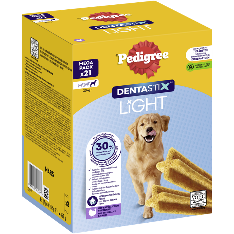 Pedigree Dentastix lightMultipack für große Hunde 21 Stück