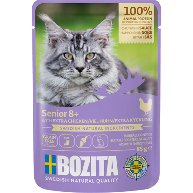 Bozita Senior 8+ Häppchen in Sauce mit viel Huhn 85 g
