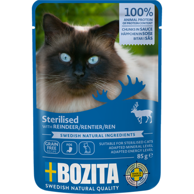 Bozita Sterilised Häppchen in Sauce Rentier 85 g Pouch