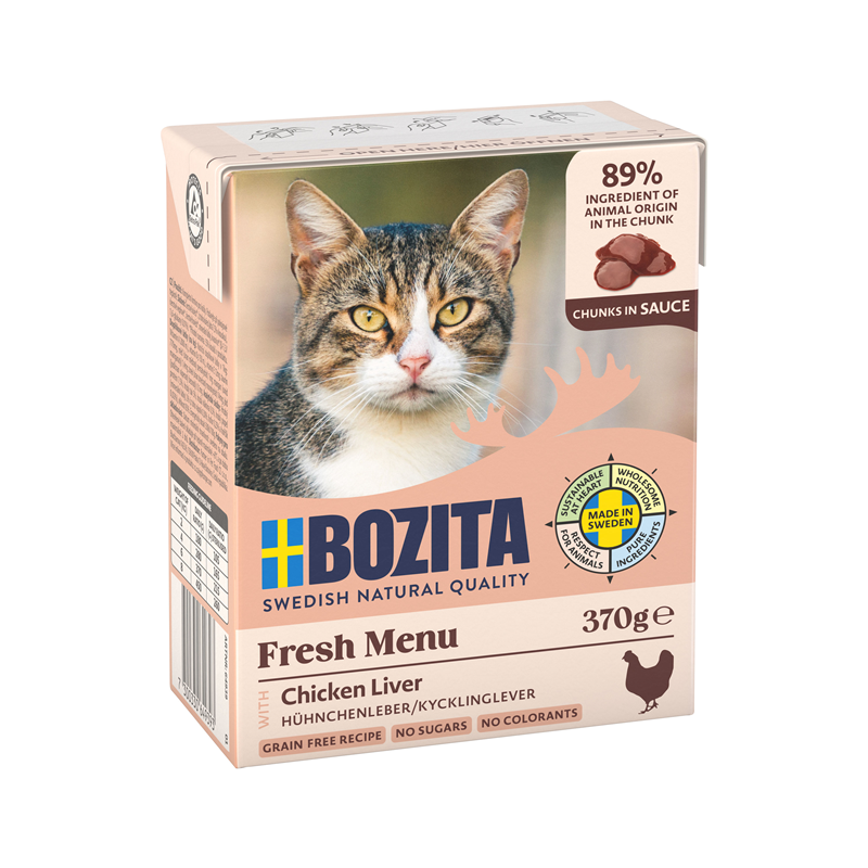 Bozita Häppchen in Sauce mit Hühnchenleber 370 g