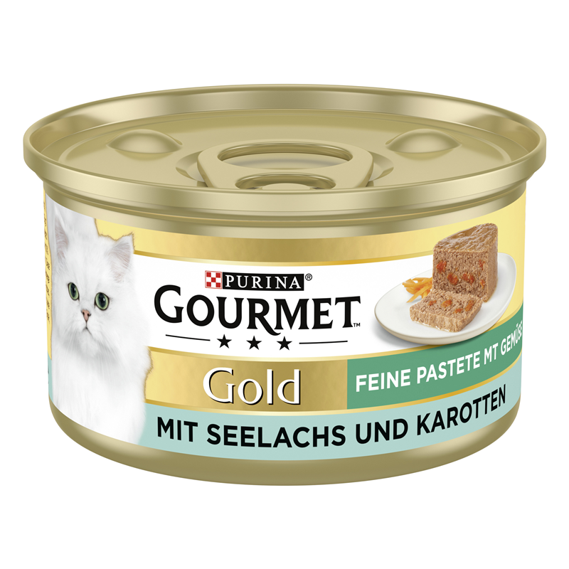 Gourmet Dose Gold Feine Pastete Seelachs&Karotten 85g