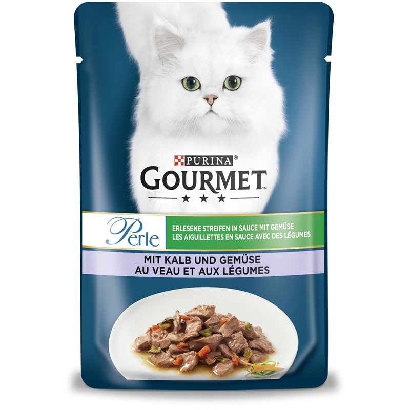 Gourmet Portionsbeutel Perle Erlesene Streifen Kalb & Gemüse 85g