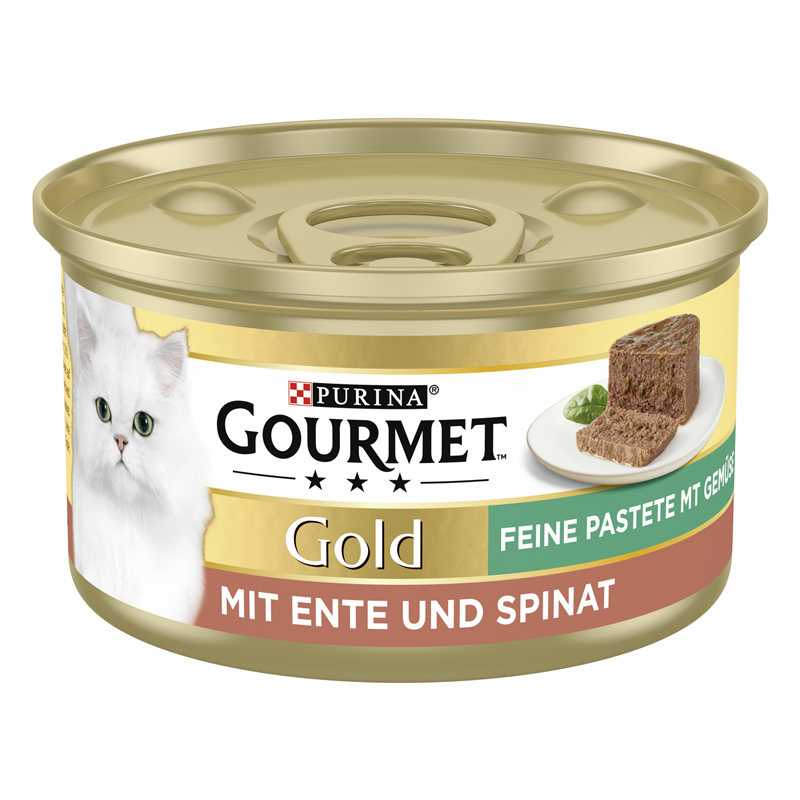 Gourmet Dose Gold Feine Pastete Ente & Spinat 85g