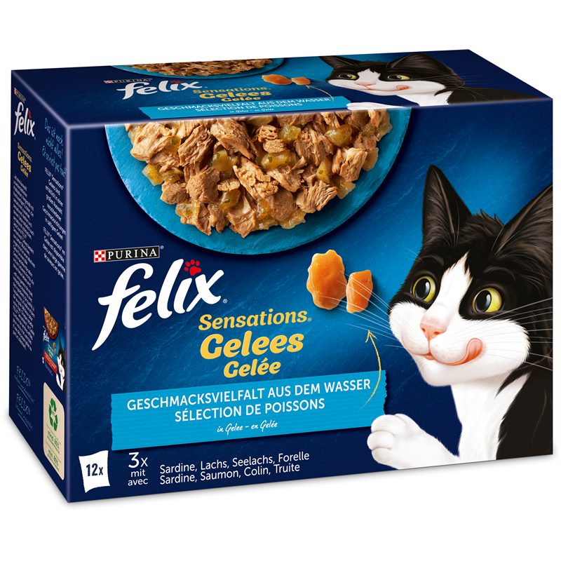 Felix Sensations Gelees Geschacksvielfalt aus dem Wasser 12x85g Multipack