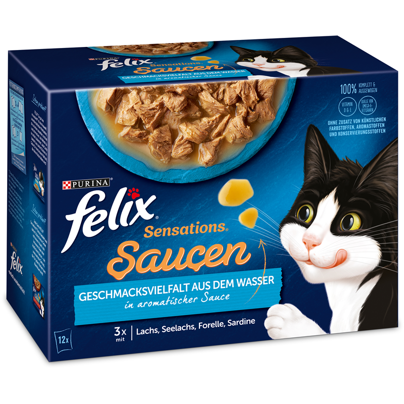 Felix Sensations Saucen Geschmacksvielfalt aus dem Wasser MP 12x85g