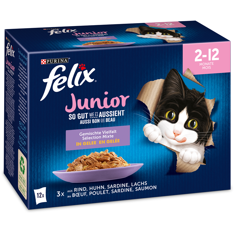 Felix Portionsbeutel Multipack So gut wie es aussieht Junior 12x85g