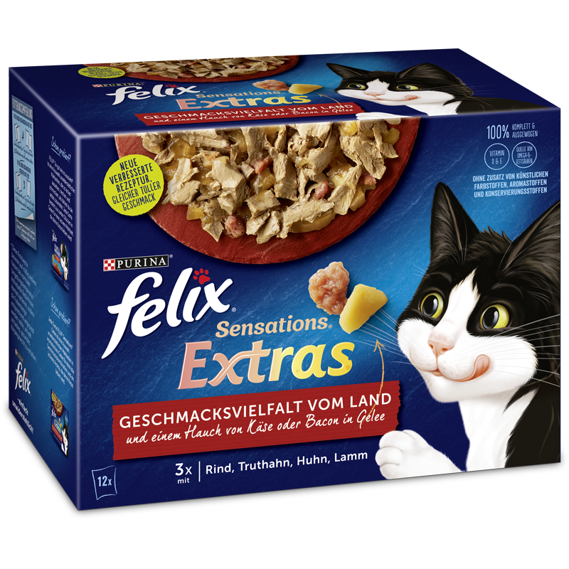 Felix Sensations Extras Geschacksvielfalt vom Land 12x85g Multipack