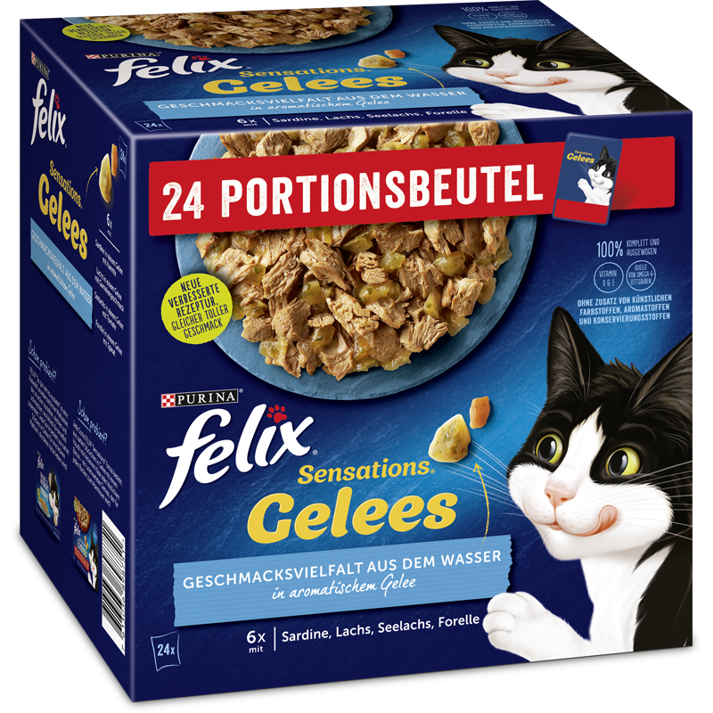 Felix Sensations Gelees Geschacksvielfalt aus dem Wasser 24x85g Multipack