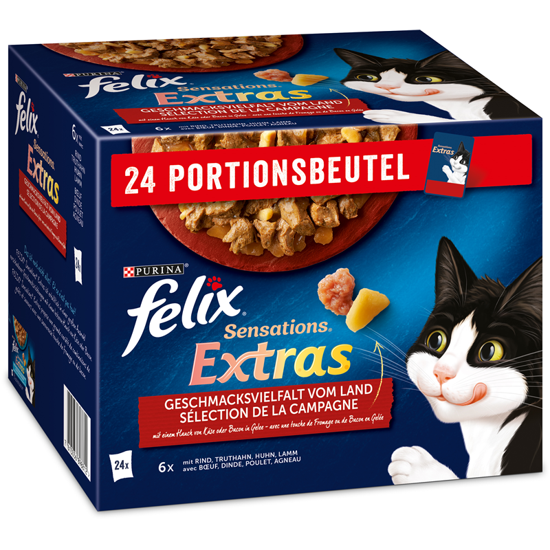 Felix Sensations Extras Geschacksvielfalt vom Land 24x85g Multipack