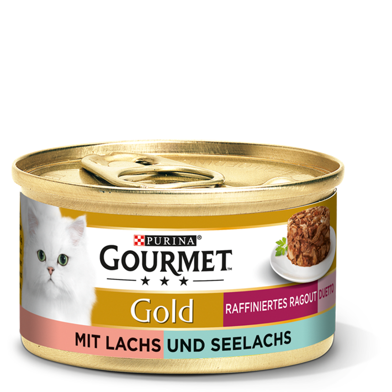 Gourrmet Gold Ragout Duetto mit Lachs & Seelachs 85g