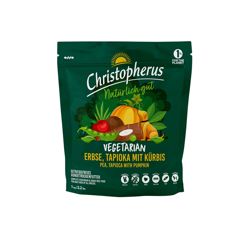 Christopherus Vegetarian Erbse, Tapioka mit Kürbis 1 kg