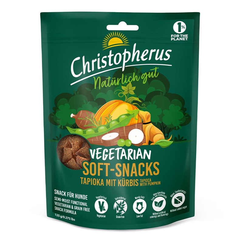 Christopherus Soft Snack Vegetarian Tapioka Kürbis 125 g