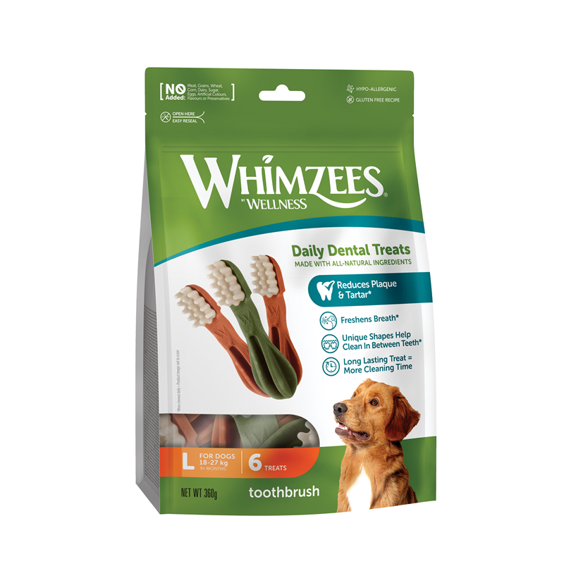Whm. Dog Snack Toothbrush/Zahnbürste L 360g #344