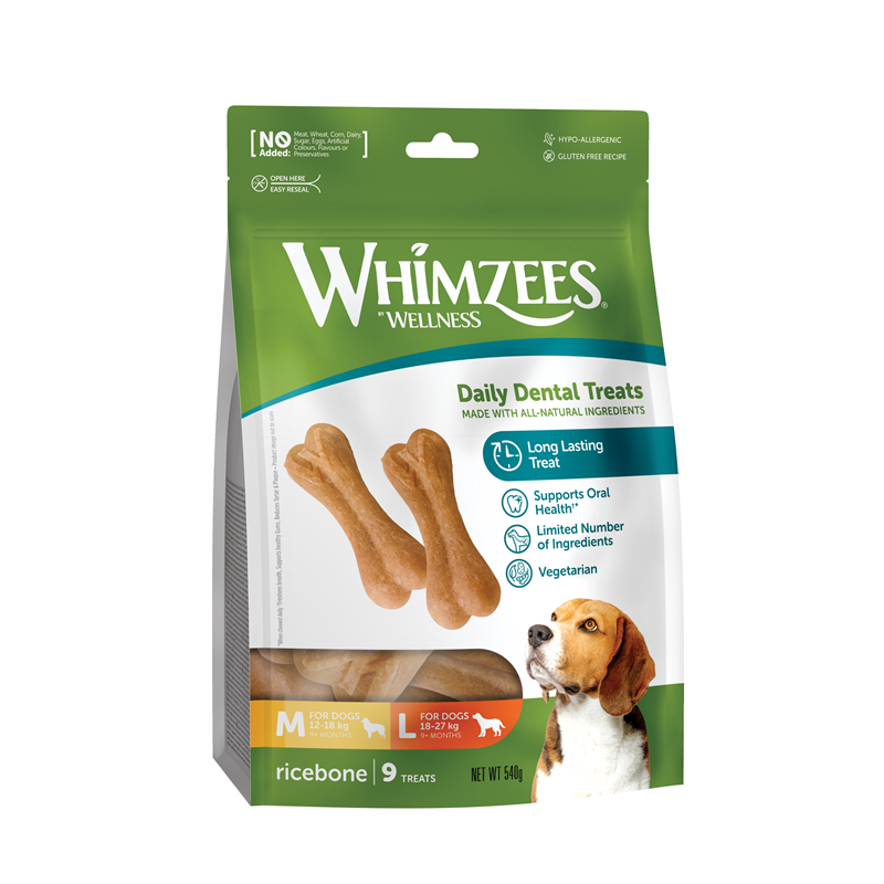 Whm. Dog Snack Ricebone/Reisknochen M/L  360g #311