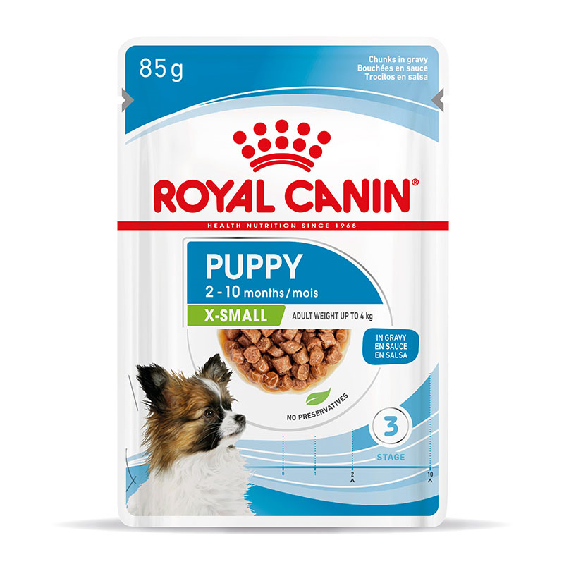 Royal Canin X-SMALL Puppy Feuchtnahrung für sehr kleine Hundewelpen (<10. Lebensmonat)
