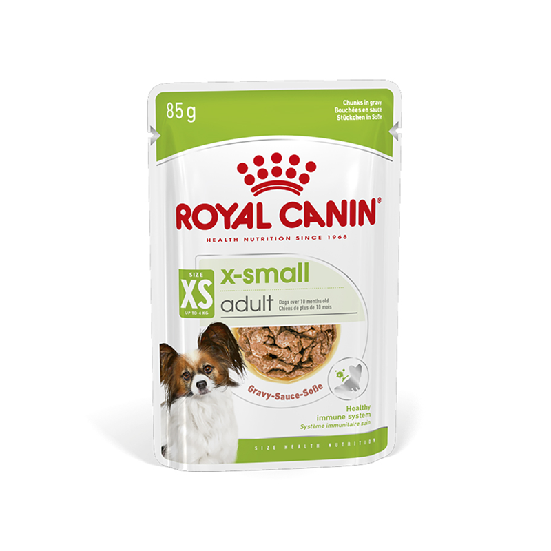 Royal Canin X-SMALL Adult Feuchtnahrung als Häppchen in Soße (>10. Lebensmonat)